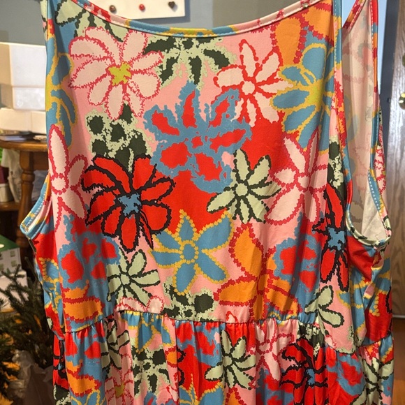 NWOT-Vibrant Floral Maxi Dress - Multicolor - Picture 10 of 12